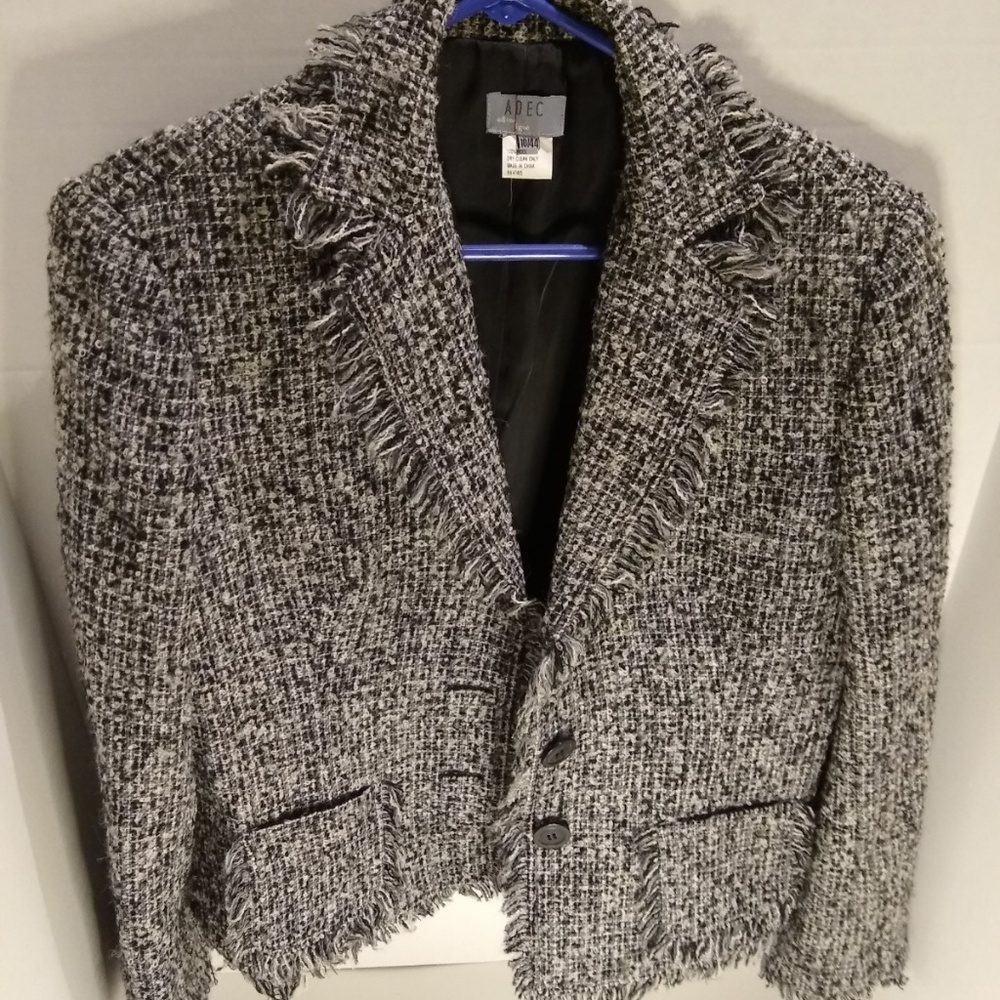 Adec Women's Wool Knit Blazer 10/44